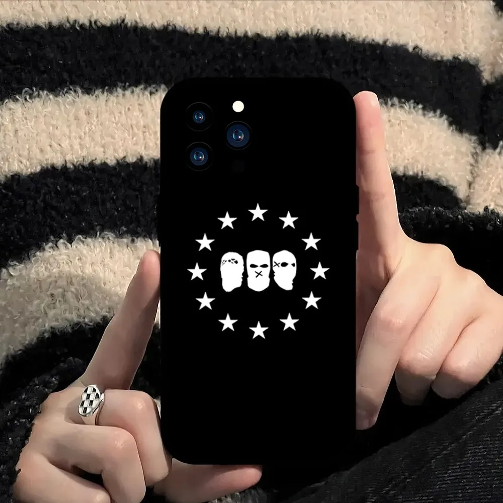 thumbnail image 1 of Funda de teléfono Singer Omerta Maes para iPhone Mini 11 12 13 14 15 Pro XS Max X Plus SE XR carcasa suave negra, 1 of 4