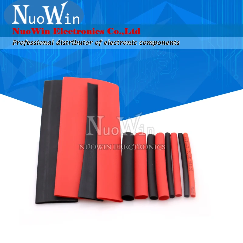 127PCS Heat Shrink Tube 2:1 Polyolefin Heat cable wire Shrink Tube Shrinkable Sleeve Insulation Wire shrinkable heatshrink