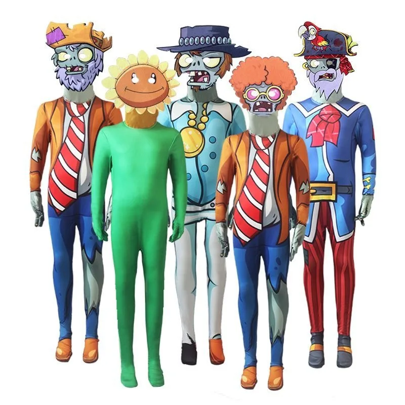 Toddler Plants Vs Zombies Zombie Costume - Size 4T, Fun Kids Dress-Up Outfit For Halloween Or Play
