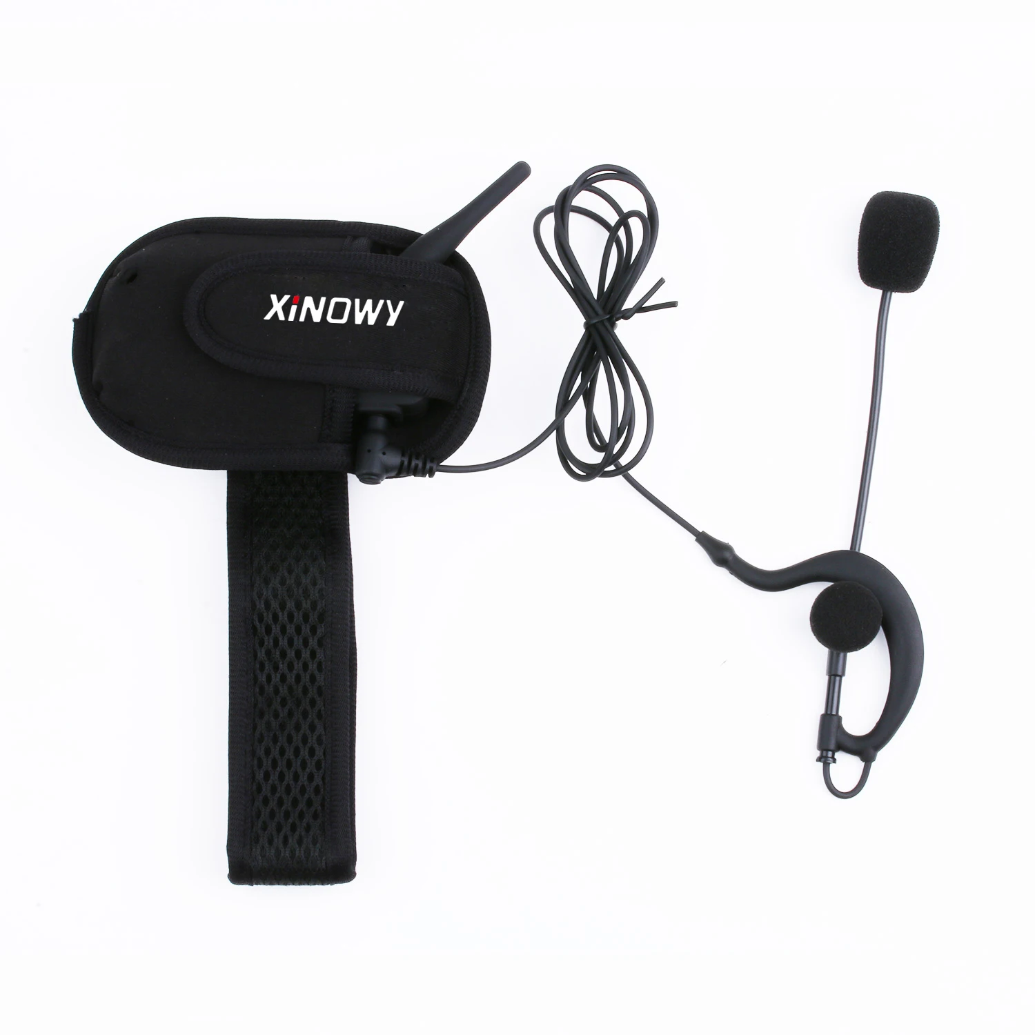 Xinowy v4c schiedsrichter headset bluetooth intercom voll duplex 1200m fußball fußball ohrhaken bt inter phone mit fm radio – Detail 11