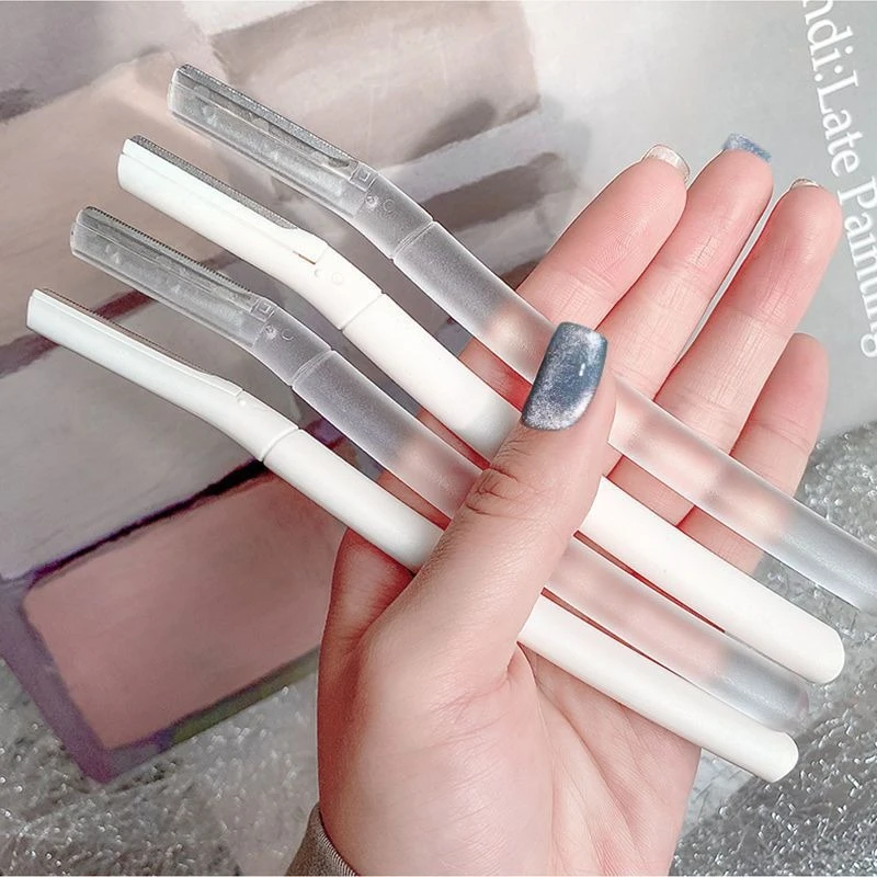 2pcs Trimming Knife Eyebrow Razor Eyebrow Trimmer Safe Anti-scratch Shaving Tool Facial Razor Beginner Beauty Tool Set