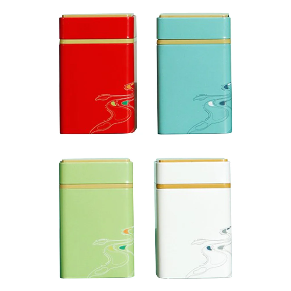 

4pcs Multi-purpose Tinplate Boxes Tea Containers Candy Boxes Tea Canister