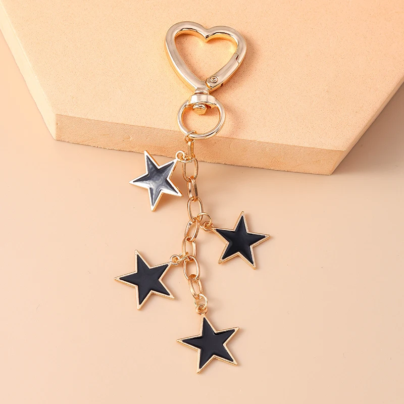 Niedlicher Emaille-Kristall-Stern-Schlüsselanhänger für Damen und Mädchen, Schlüsselanhänger, Anhänger für Handtasche, Dekor, DIY, handgefertigter Schmuck, Schlüsselanhänger, Geschenke – Detail 5