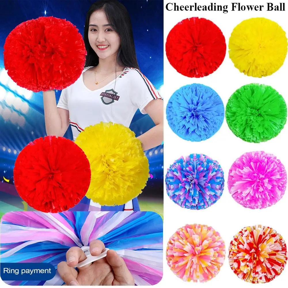 1pair Game Pompoms Cheap Cheerleading Cheering Flower Ball Apply to Dance Sports Match Supplies and Vocal Concert Decorator Poms