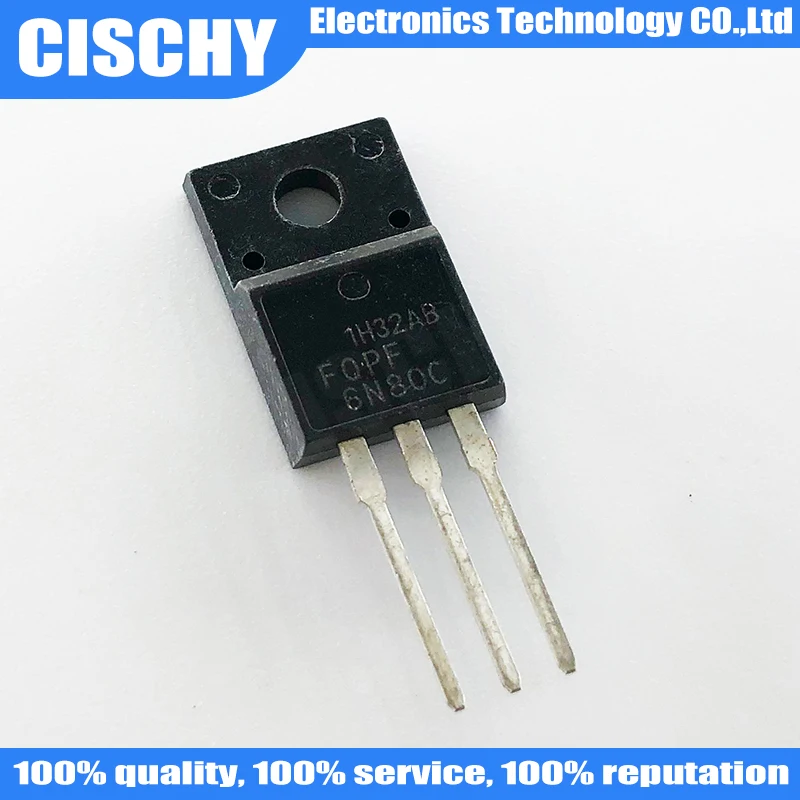 5pcs/lot FQPF6N80C FQP5N80 FQPF5N80 P5NK80Z P5NK80ZFP TO 220 6N80C 6N80 ...