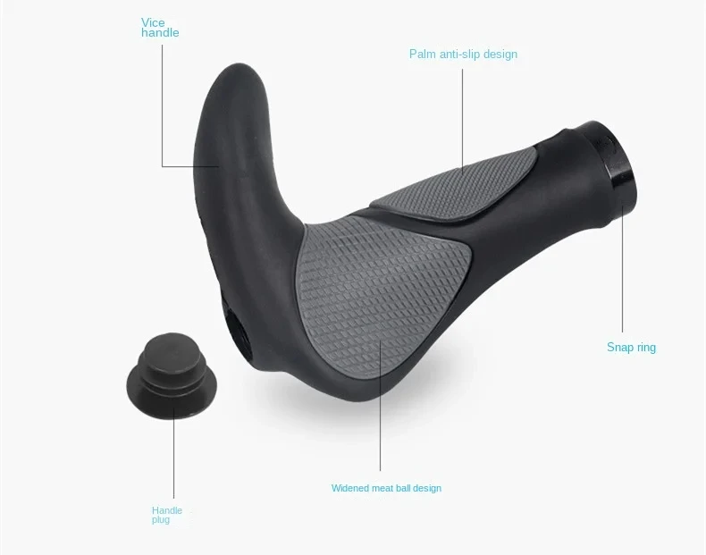 Fahrrad Grip Lenker End Kappe Aluminium Legierung Schloss Berg Griff Bar Grip Fahrrad Anti-Skid Gummi Fahrrad Skid-Proof griffe – Detail 8
