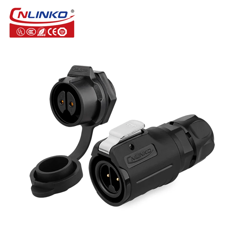 cnlinko YW16 3pin Male Plug Female Socket Metal Gold Bayonet Connector Electrical Industrial ip67 Waterproof for Outdoors 