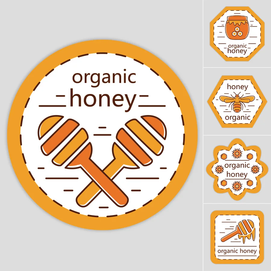 100 Pcs of Honey Jar Label Stickers