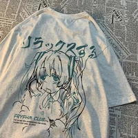 Mode dessin animé femme T-Shirts mignon fille Figure imprimé Streetwear doux respirant été rue femme vêtements de sport 3
