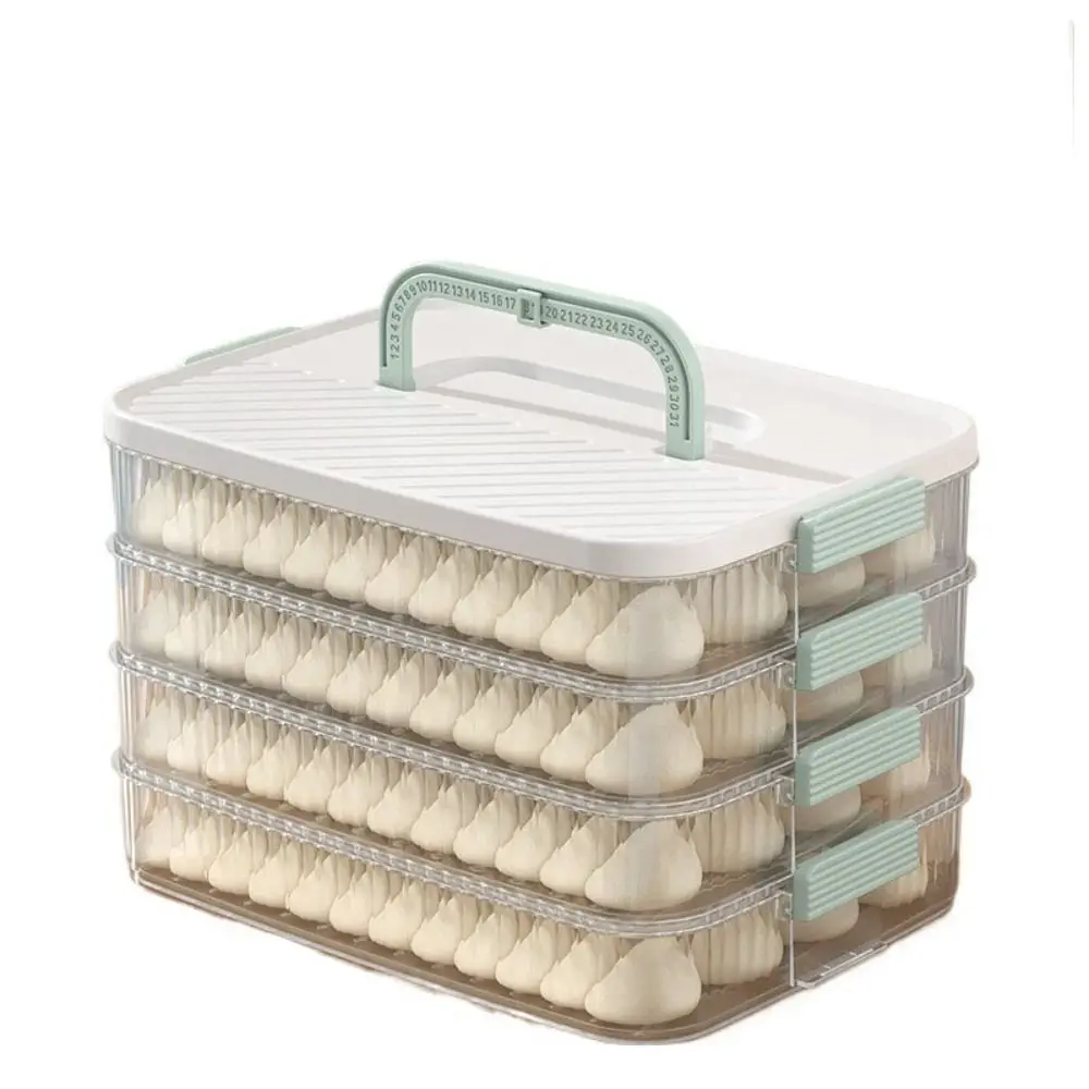 thumbnail image 1 of Caja de almacenamiento de bolas de masa congeladas de múltiples capas, contenedor de almacenamiento de alimentos de plástico de gran capacidad con tapa, caja de bolas de masa congeladas de congelación, 1 of 5