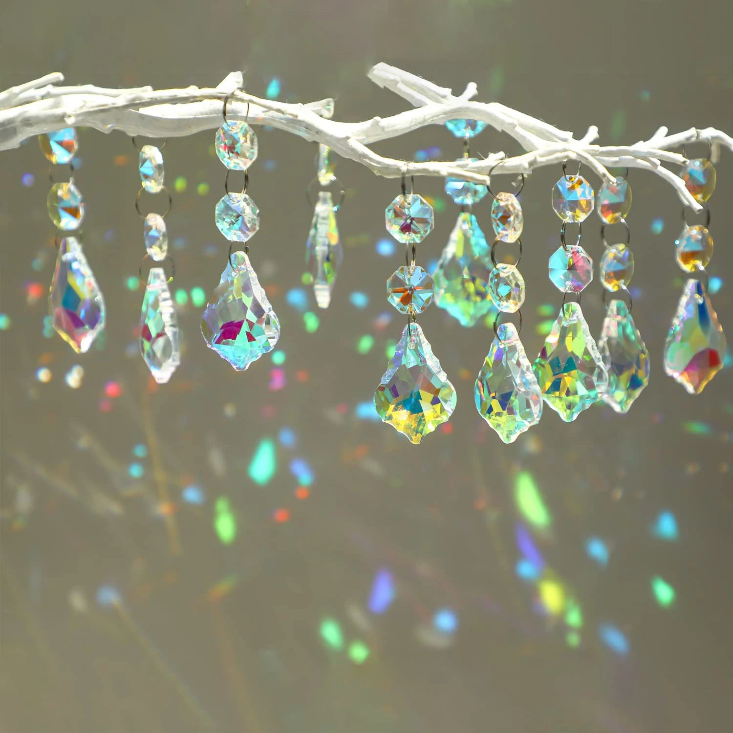 Crystals Wind Chime Prism Sun Catchers Handmade Jewellery Garden Hanging Pendant Rainbow Suncatcher Ornament Garden Decor 4