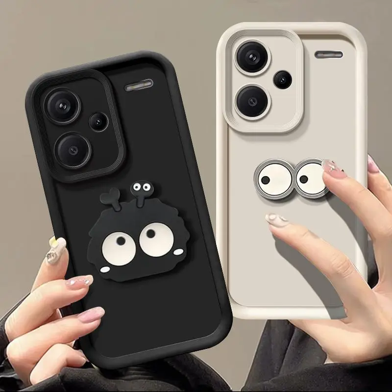 Cute 3D Eyes Coalball Silicone Shockproof Phone Case