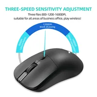 KEBIDUMEI – souris optique sans fil 2.4G à 4 boutons, 3 niveaux DPI, souris de jeu, souris ergonomique pour ordinateur portable, Macbook 3