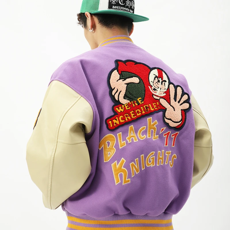 Baseball Jacket - Dark purple - Men