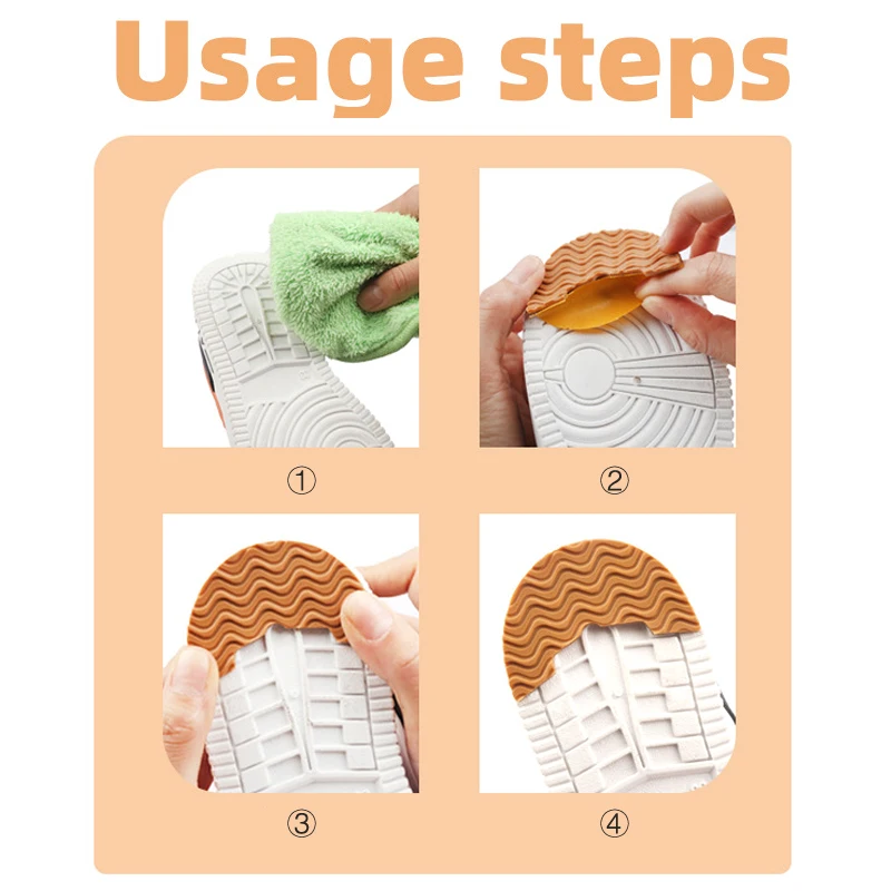 1Pair Anti-Slip Self Adhesive Shoe Sticker Pad Shoe Wear-resistant Sole Protector Unisex Sneakers Outsole Rubber Soles Stickers shoe repair stickers shoe stickers shoe anti slip stickers