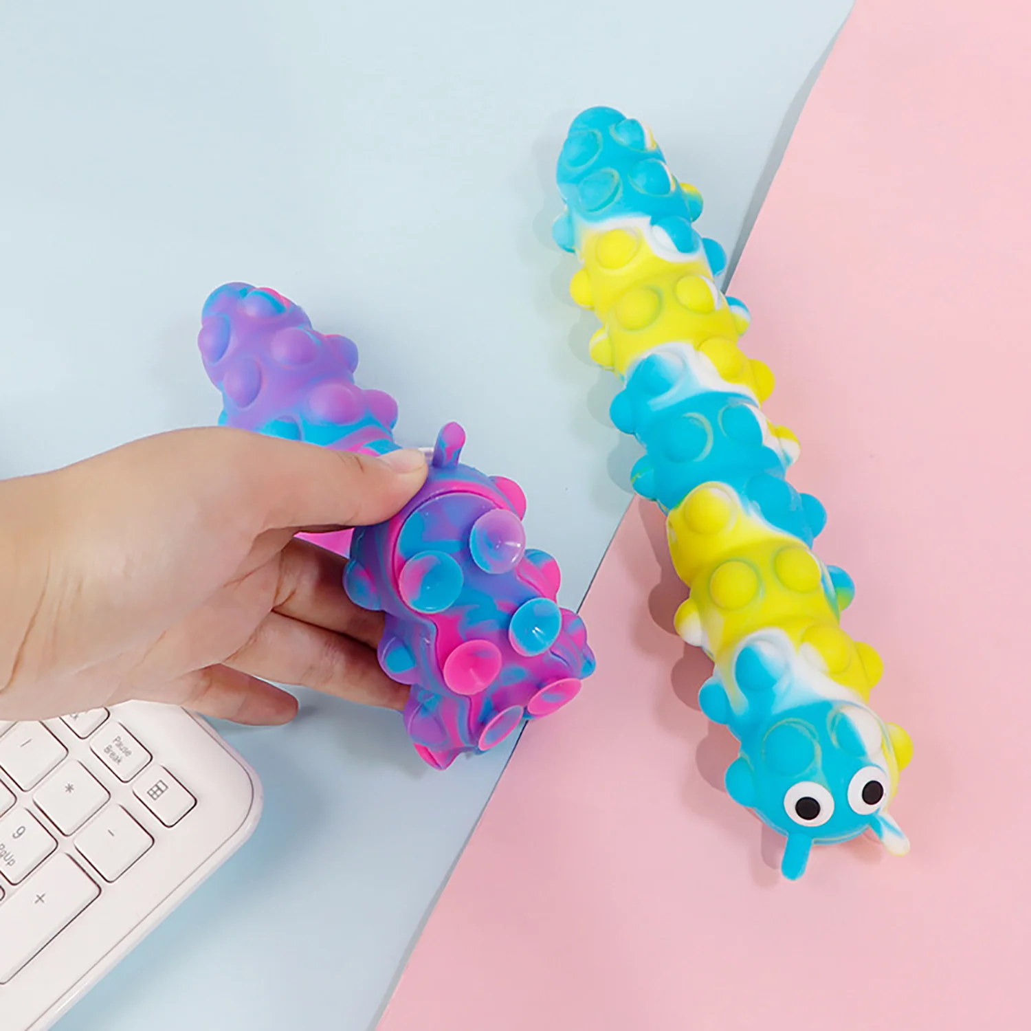 Silicone caterpillar suction cup for venting toys, bubble rebound, pinching for children's puzzle 6