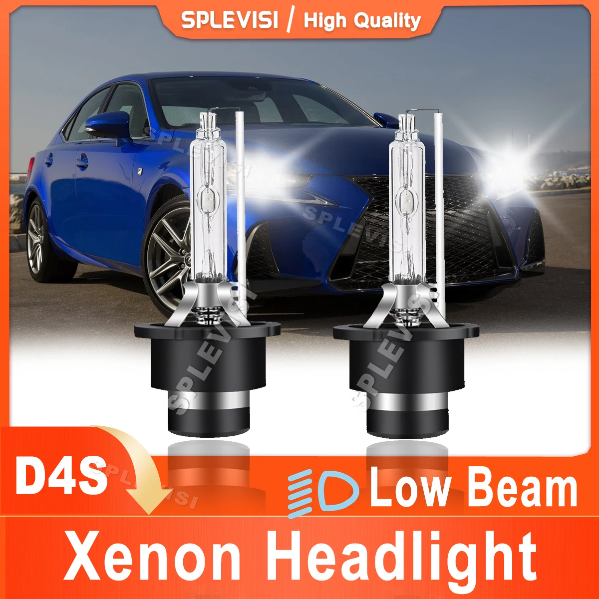 

2x D4S Xenon Lamp HID Bulb Headlight Low Beam 6000K White Fit For Lexus IS 300h 2013 2014 2015 2016 2017 2018 2019 2020 2021