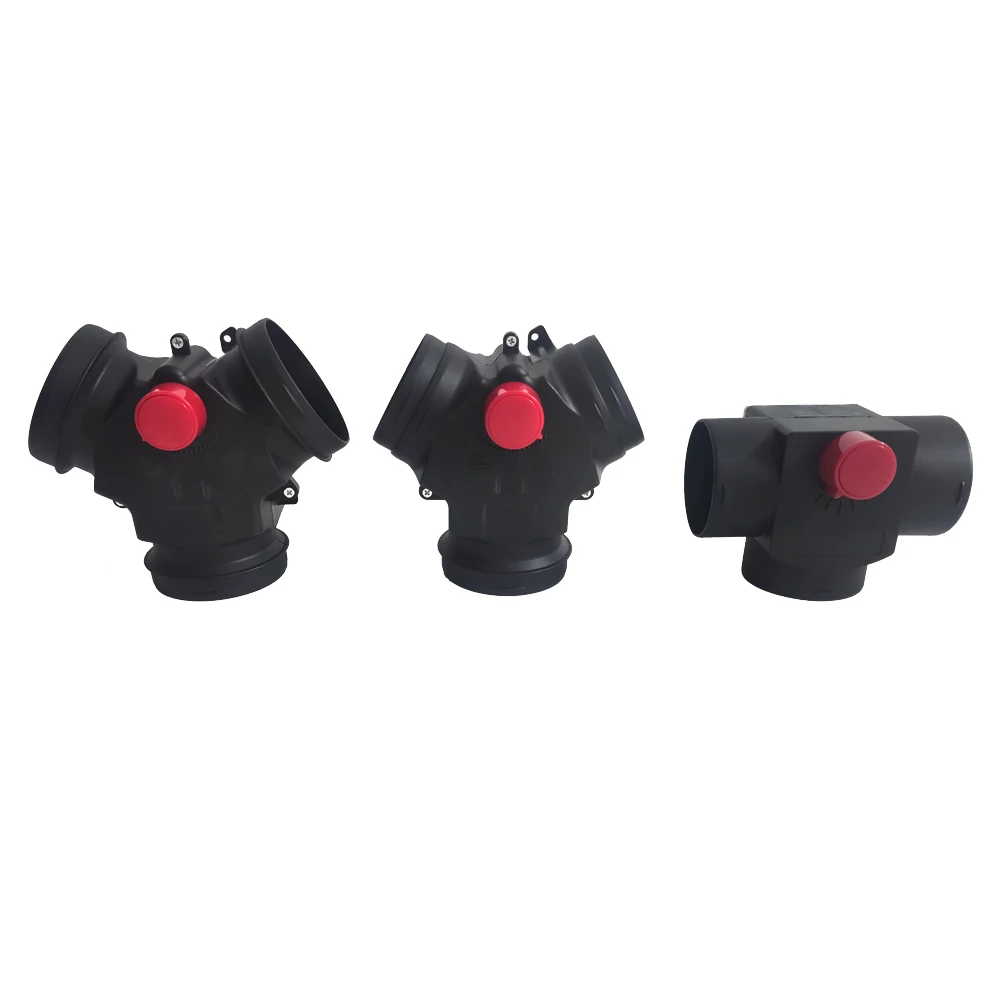 90MM / 90MM TO 75MM / 75MM Vavle Flap Adjustable Air Diesel Heater Vent Ducting T Branch Splitter Exhaust Pipe Joiner Connector air diesel heater duct pipe