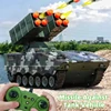 Remote Control 2.4G  Battle Tank Military Missile Launcher Electronic Acousto Optic Rc Kids Toy Shoot Bulletstank Model Katyusha 2