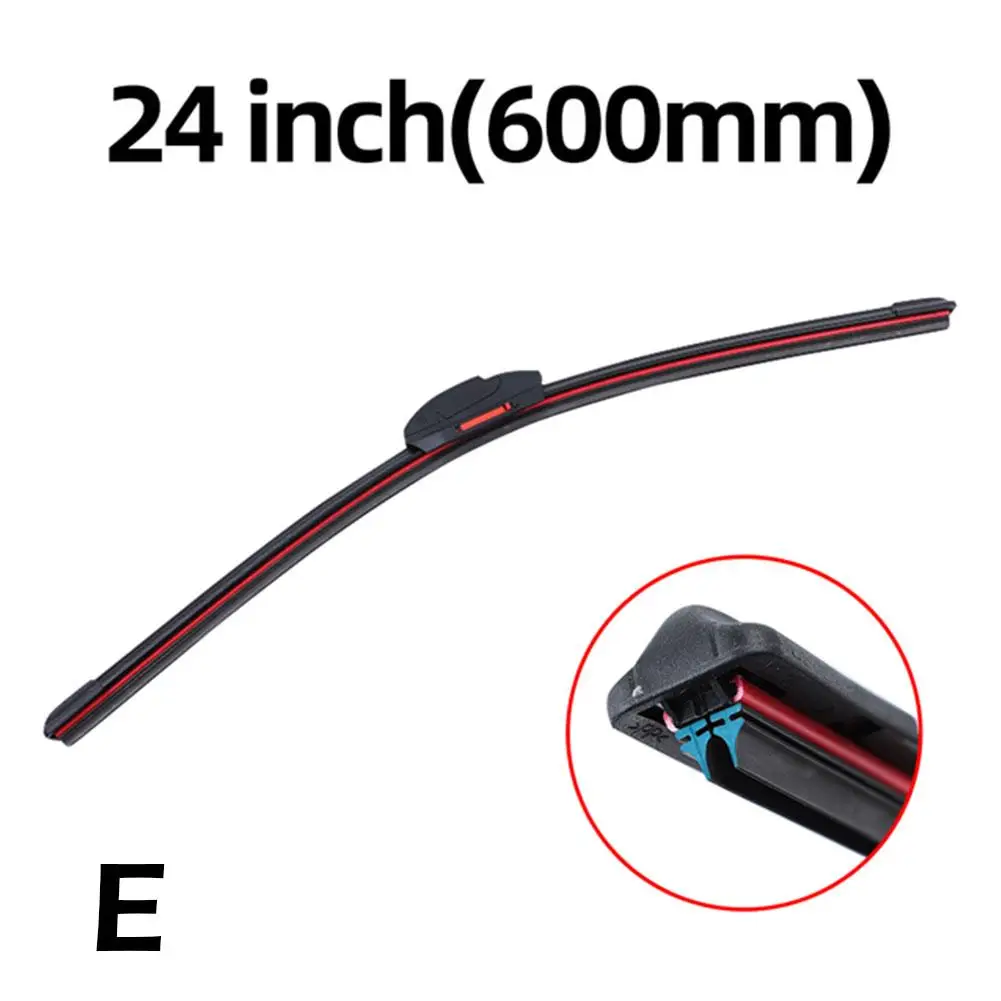 thumbnail image 1 of Escobillas limpiaparabrisas para coche, de goma suave, de doble capa y multifuncionales, de repuesto universales para automóviles, 1 of 5
