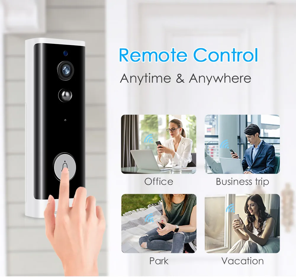 intercom touch screen WIFI Doorbell Smart Home Wireless Phone Door Bell Camera Security Video Intercom 1080P HD IR Night Vision For Apartments Tuya video door phone system