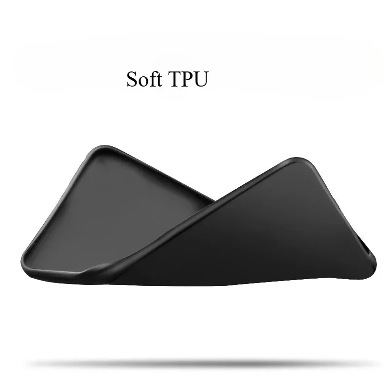 EUCAGR Soft Black Slim Matte Silicone Phone Case