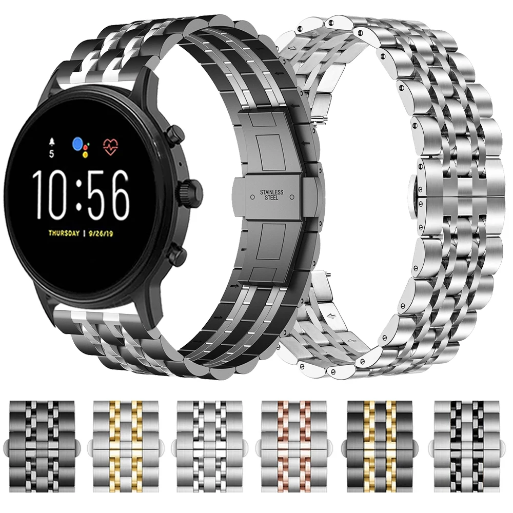 Cinturino In Metallo In Acciaio Inossidabile Per Fossil Gen 5 Carlyle Hr /Julianna/ Garrett/Fossil Hybrid Watch Hr Cinturino Cinturino Correa