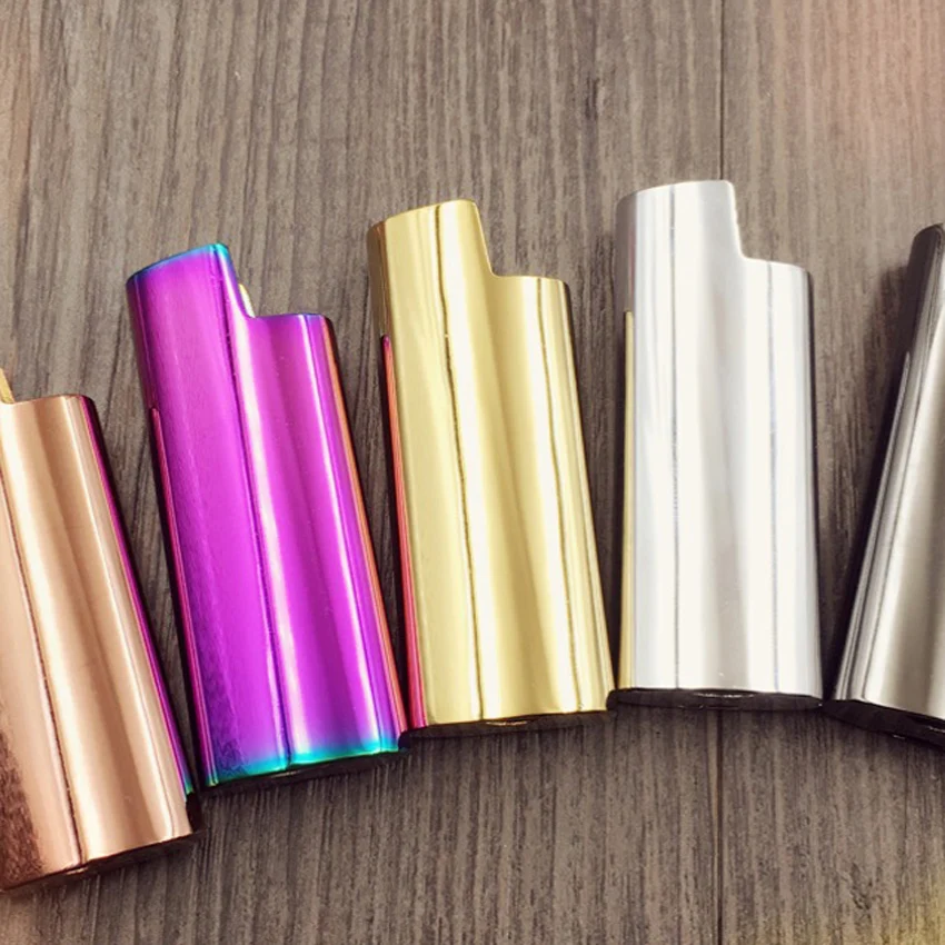 High Quality Colour Alloy Armor Gas Lighter Shell Reusable Protect Box For Bic J6 Universal Outside Armor Cover Man Gift