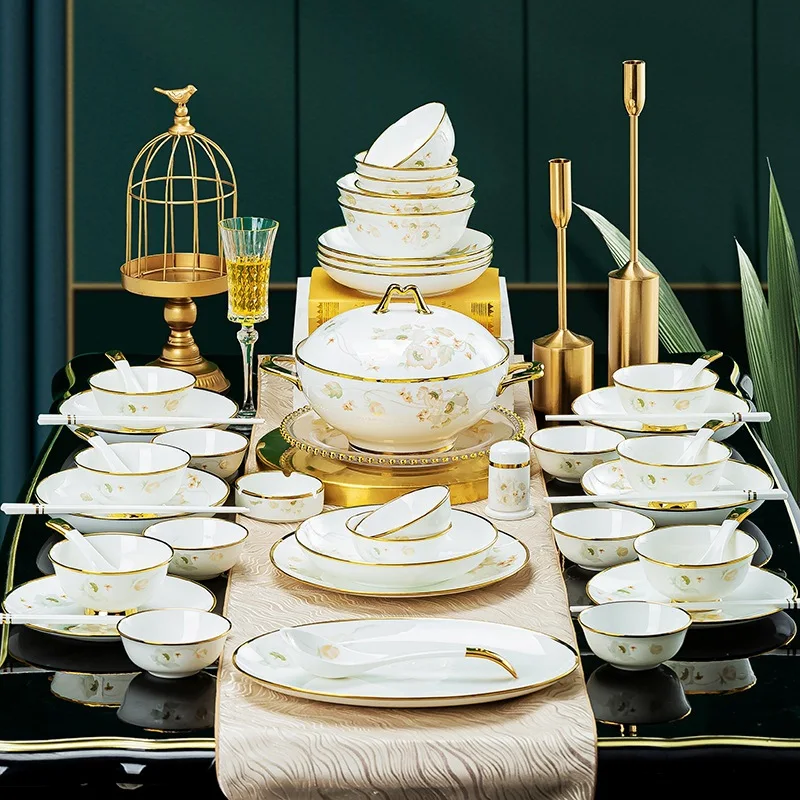 58-Pcs-Jingdezhen-High-end-Dinnerware-Sets-Bone-China-Bowl-Set-Spoons ...