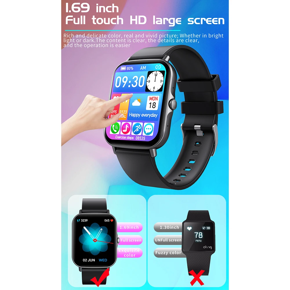   Smartwatch µ  ġ ȭ Ʈ ġ ȵ̵ ios  1.69 ü ġ ũ   ƮϽ ƮĿ