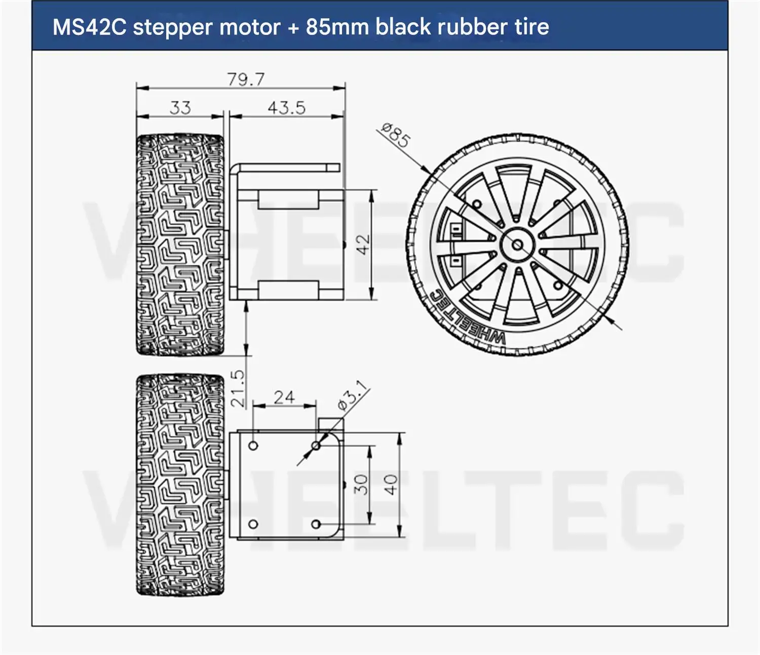 WHEELTEC MS42C Stepper Motor