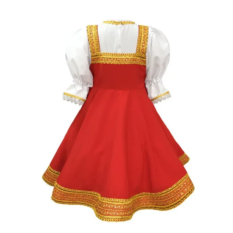 Costume da ballo tradizionale per ragazze, abito russo, Sarafan, cosplay popolare, travestimento - immagine 2