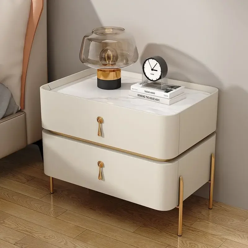 Storage Modern Nightstand Table Drawer Nordic Designer Trendy Nightstand Aesthetic Luxury Mesitas De Noche Bedroom Furniture