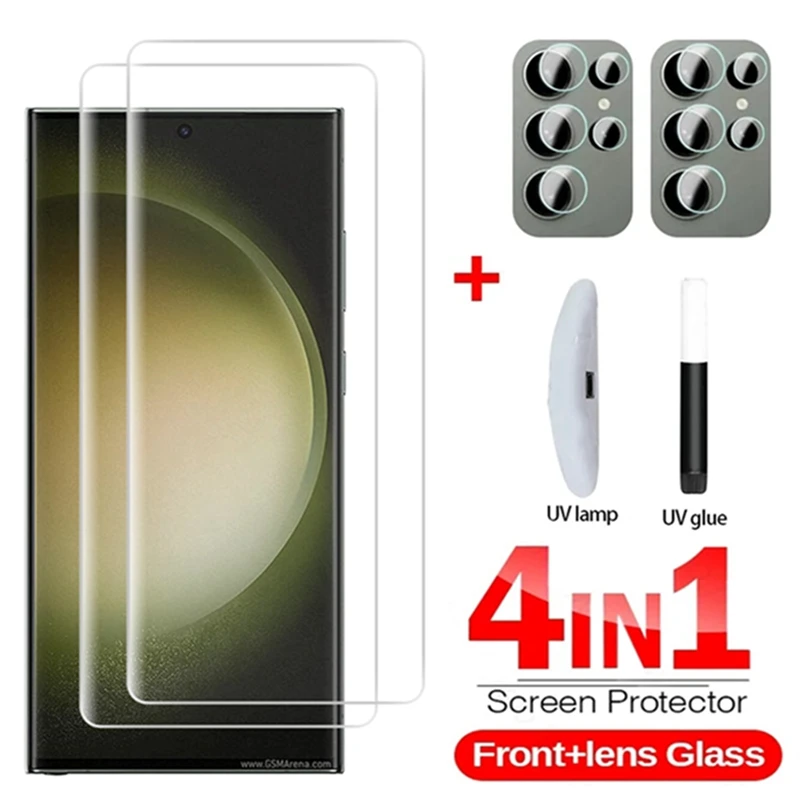 4in1 UV Tempered Glass For Samsung Galaxy S23 Ultra Camera Screen