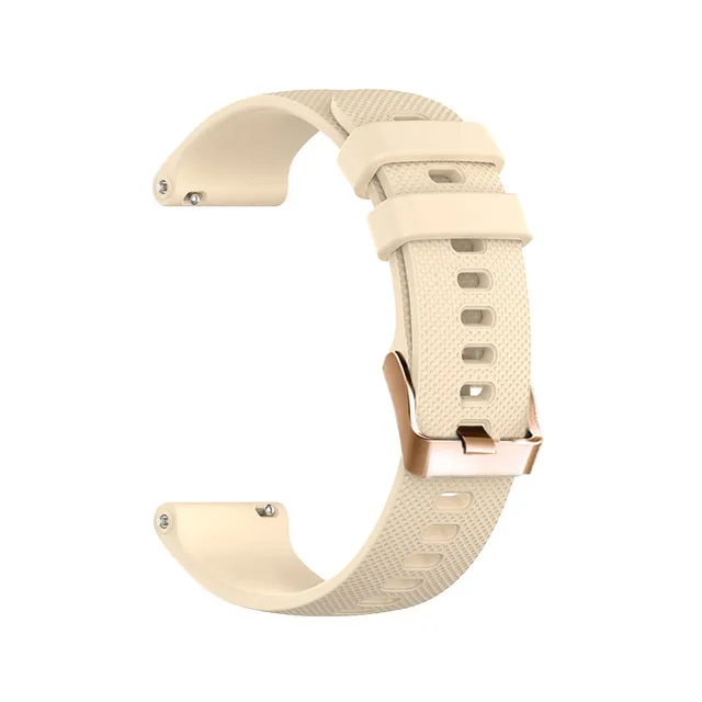 Rose Gold Buckle Silicone Watchband – 18mm/20mm Adjustable Wrist Strap Bracelet