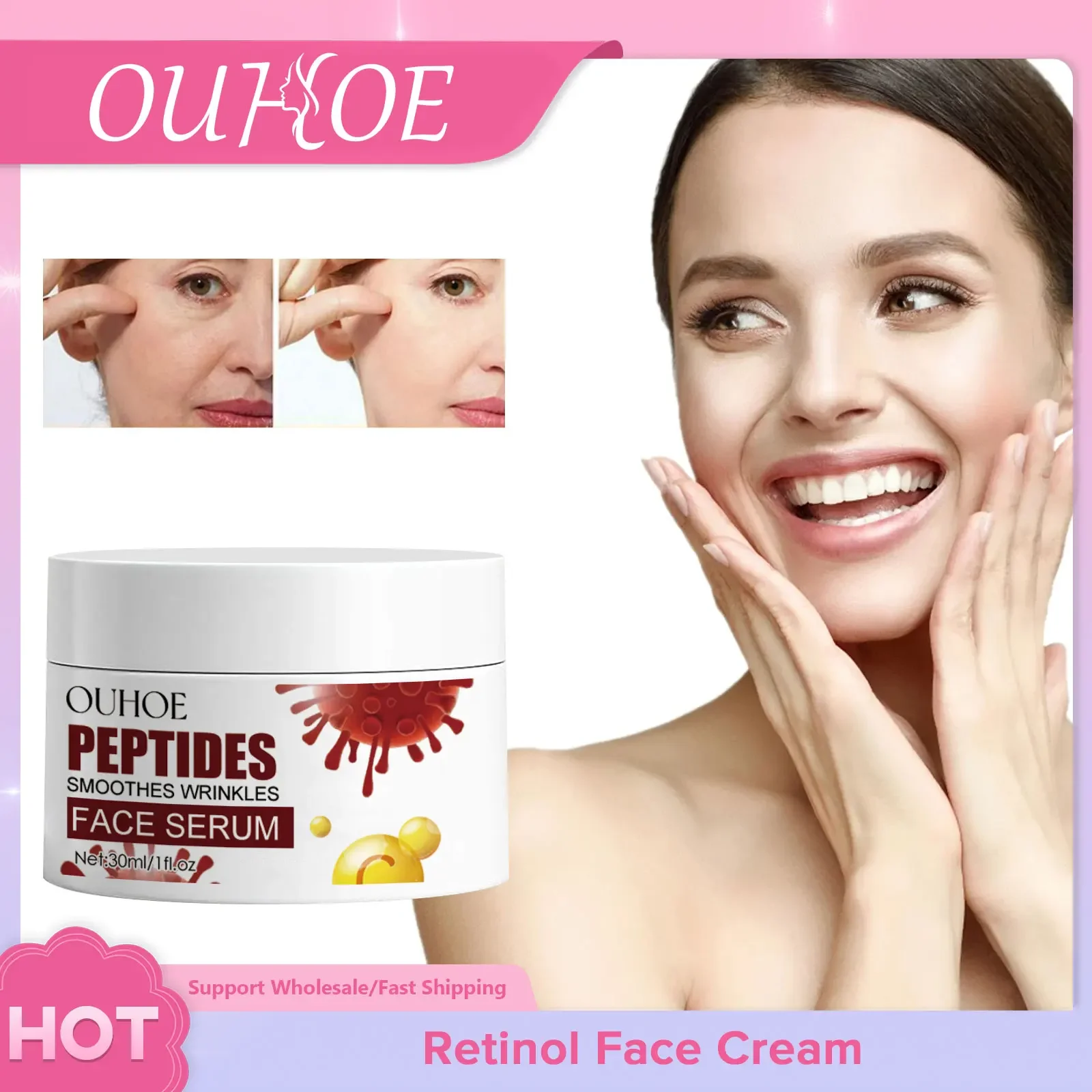 

Anti Wrinkle Face Cream Reduce Fine Lines Repair Rough Brighten Dullness Anti Aging Deep Moisturizing Improve Sagging Product