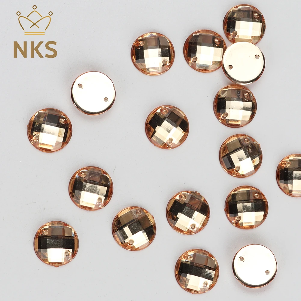 NKS 패션 원피스 아크릴 보석 제작용 모조 다이아몬드, 플랫 백, 하프 라운드, 크리스탈 스톤, 핫 세일