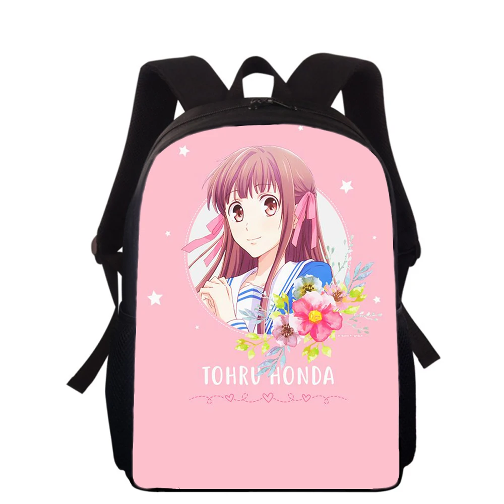 Anime Fruits Basket 15” 3D Print Kids Backpack Primary School Bags for Boys Girls Back Pack Students School Book Bags