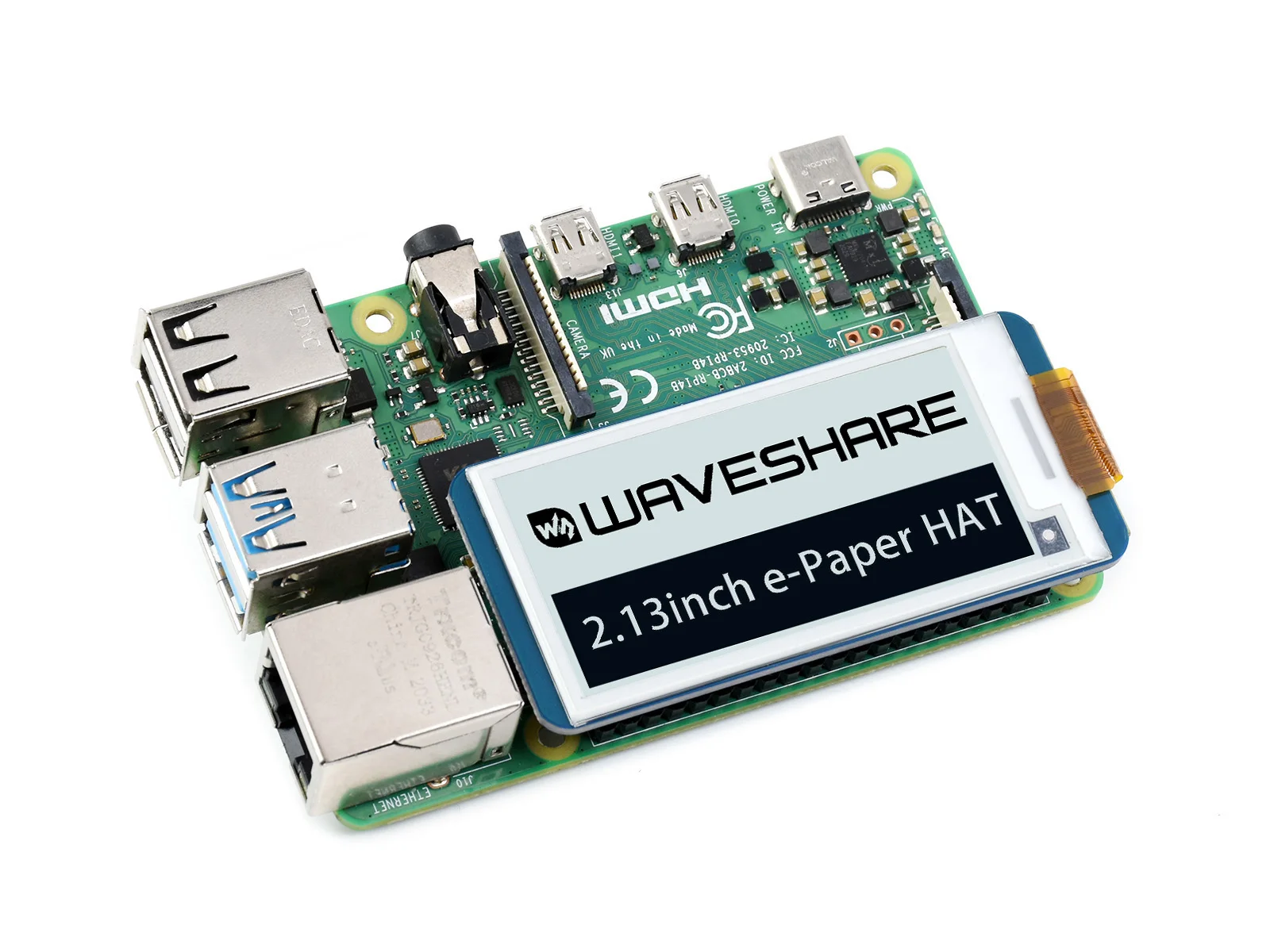 Waveshare  ũ ÷ HAT,  ̿, 250x122 ػ,   SPI, κ  ħ , 2.13 ġ