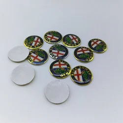 Set of 5 Premium 15mm Car Interior Air Outlet Badge Decorative Stickers - 5pcs (15mm gold)