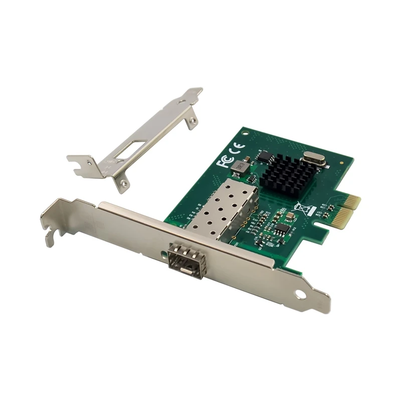 

PCIE X1 Gigabit Network Card PCI-Express Riser Card BCM5720 Single Optical Port Gigabit Fiber Server Network Card Easy Install