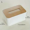 1PC Japanese Simple Wooden Plastic Home Tissue Box Car Drawer Tissue Box Removable Desktop Interior Tissue Organiser 3