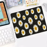 New design floral daisy Rubber Small Desktop Desk Mat Kawaii Gaming Accessories Students Writing Pad Padmouse Desk Play Mats 2