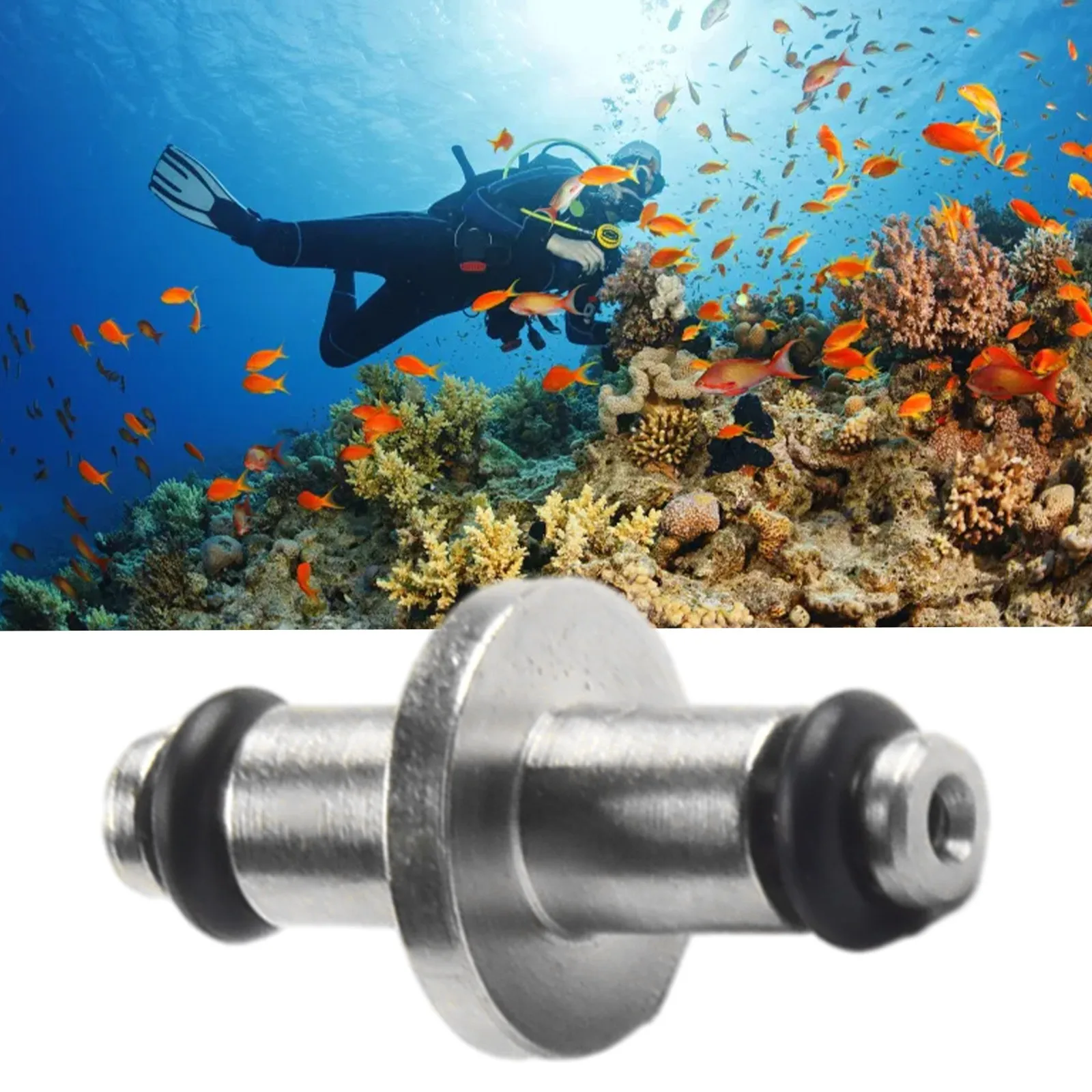 Scuba Diving High Tube Pressure T End Air Spool With O-Ring For SPG Swivel Air Spool Diving Snorkeling Equipment