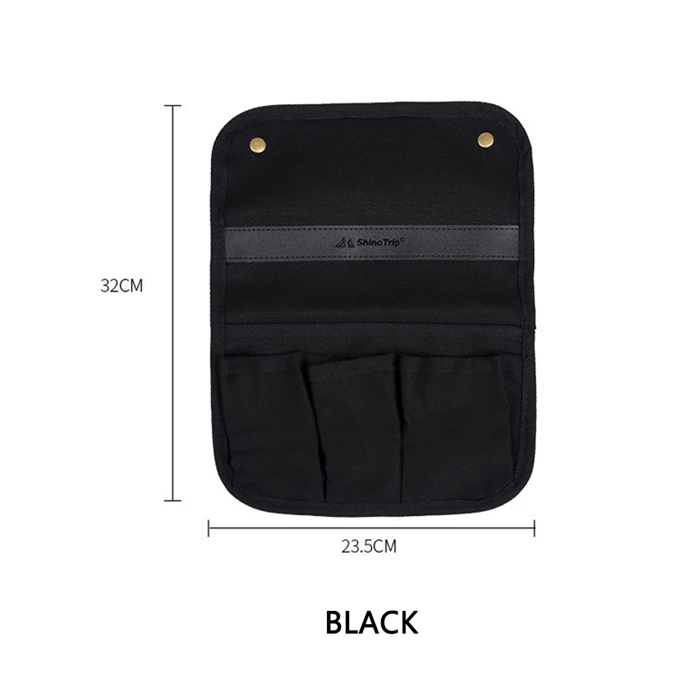 Camping Chair Armrest Storage Bag Multifunctional Couch Arm Organizer Multi-pockets Chair Armrest Hanging Bag for Camping Picnic