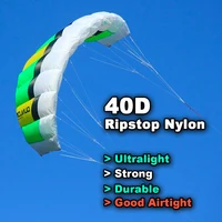 9KM 0.6~1.5㎡ 2 Line Traction Kite Professional Beginner Parafoil Power Trainer Kite With Bag 2
