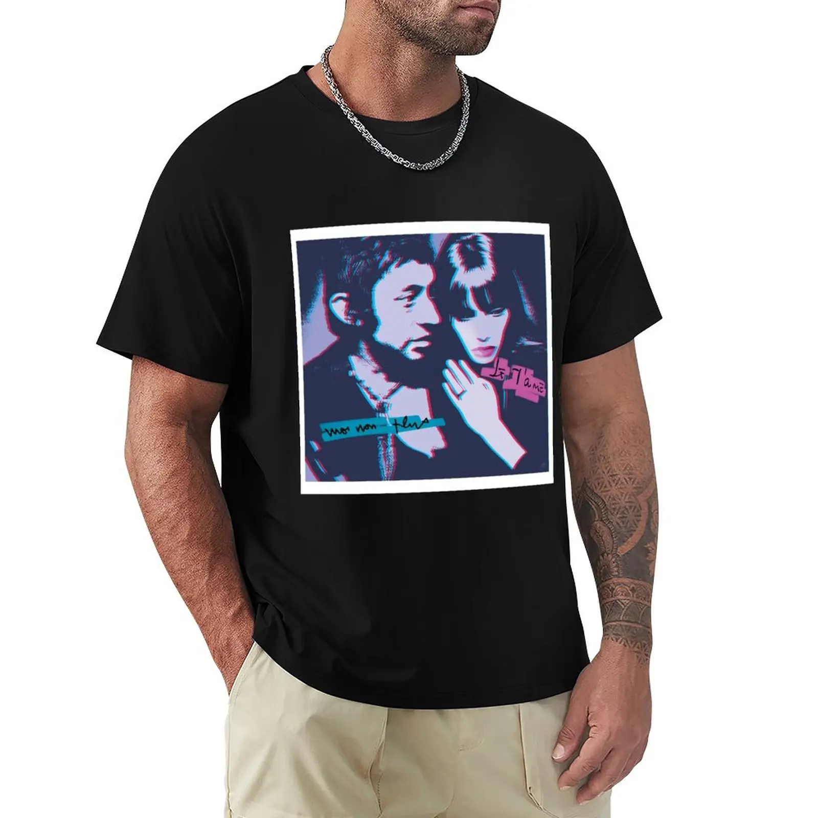 Serge Gainsbourg & Jane Birkin Je T'Aime Moi Non Plus T-Shirt Vintage T-Shirt Tinta Unita Magliette Personalizzate Abbigliamento Uomo