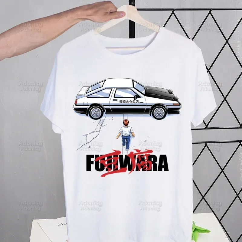 thumbnail image 1 of Camiseta de Manga corta con estampado de Initial D Drift Car Akagi RedSuns, camisa de Anime AE86, JDM, Tops de Takumi Fujiwara, 1 of 5