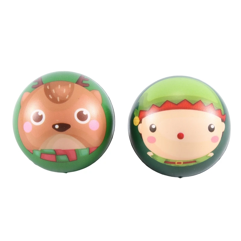 Christmas Style 6.3Cm Bouncy Ball Stress Relief Sponge Stress Ball Christmas Toys Decorations