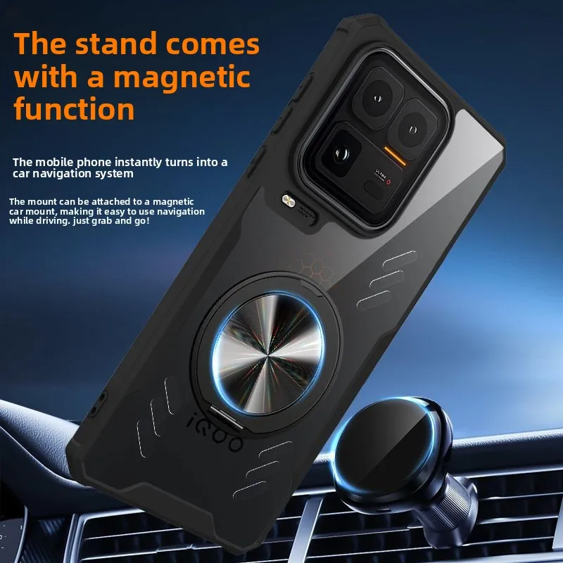 Luxury Magnetic Rotating Stand Case with Cooling and Anti-Fingerprint Features